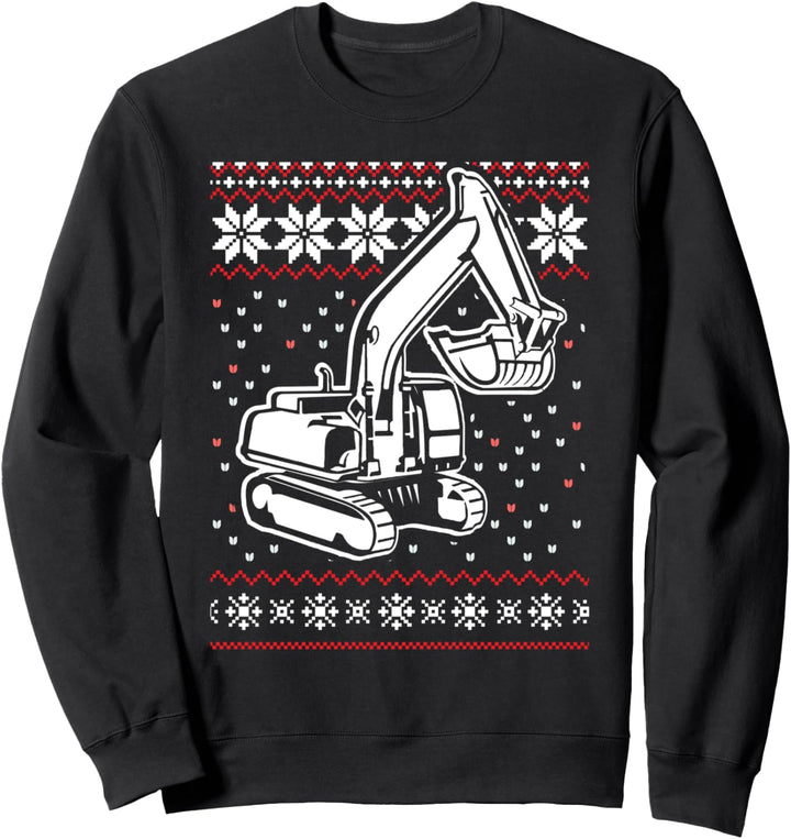 Bagger Weihnachten Ugly Christmas Geschenk für Bauarbeiter Sweatshirt