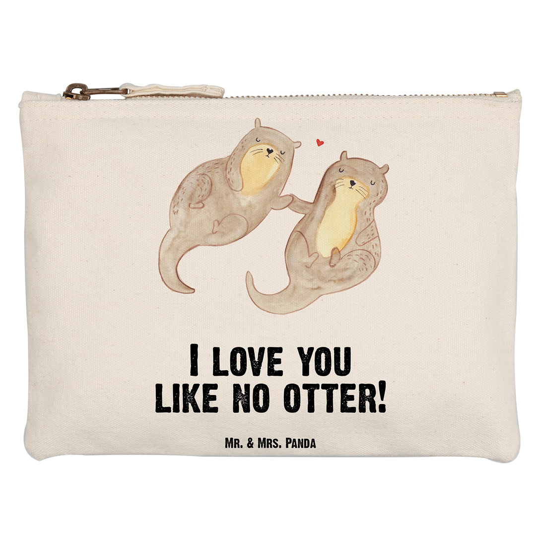Mr. & Mrs. Panda Kulturtasche Otter Hände halten Grösse XL Grosse - Geschenk, kosmetiktäschchen, Mäp
