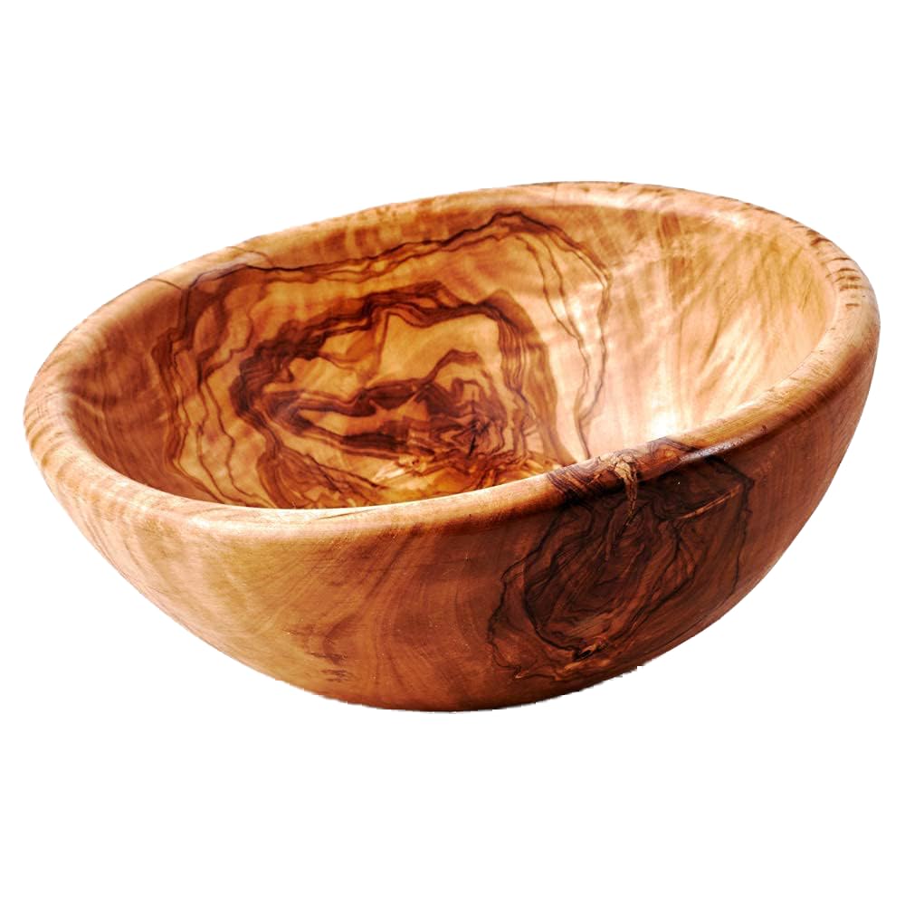 Obstschale aus Holz, Olivenholz (28cm Durchmesser)