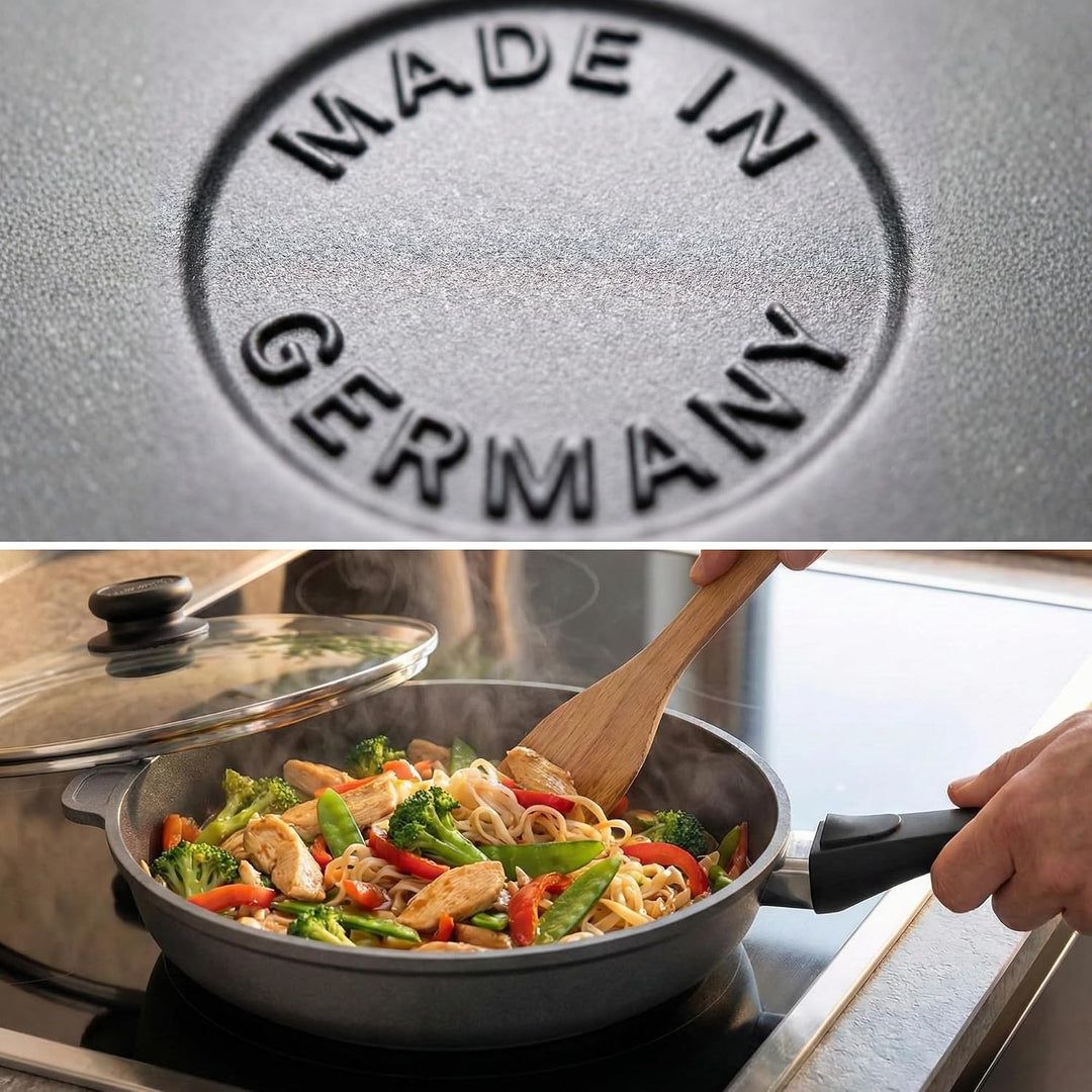 Lieblingspfanne Bratpfanne 24 cm Ø - flacher Rand 5 cm - Für alle Herdarten &amp; Induktion - PFAS-frei