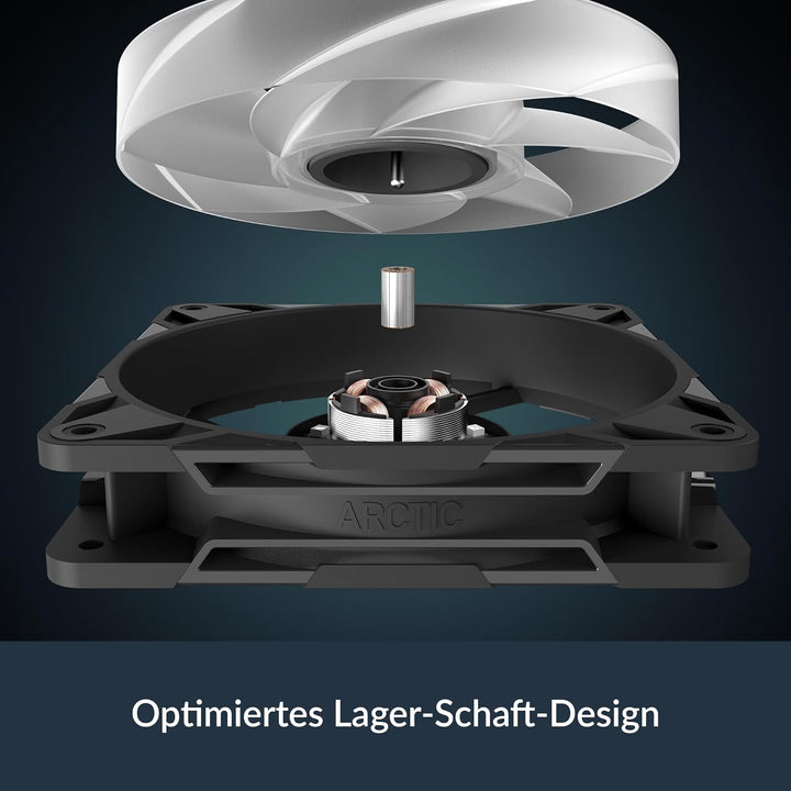 ARCTIC P12 Pro A-RGB (3 Stück) - Leistungsstarker Premium PC Lüfter, 120 mm PWM Case Fan mit Y-Kabel