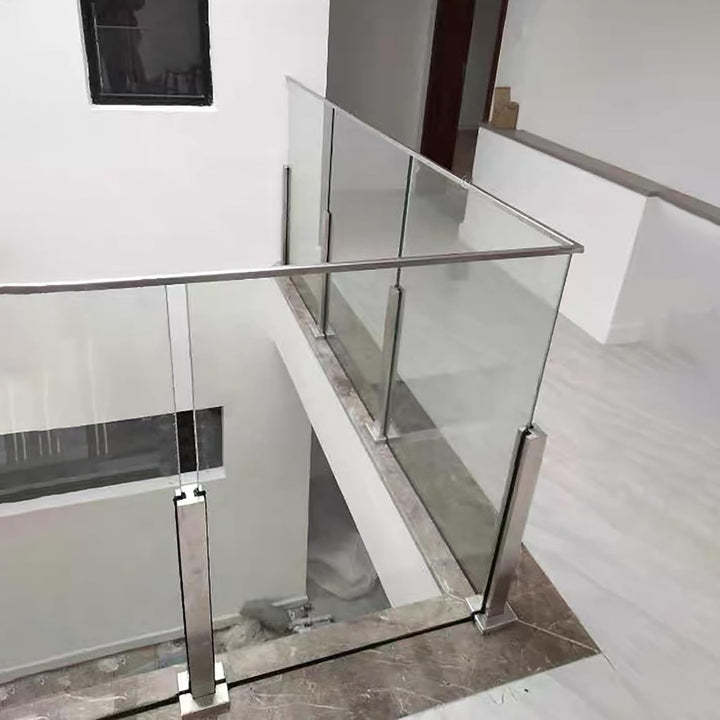 aus Edelstahl Glasgeländer pfosten mit Einsteckenden 90cm – Schwerlastbereich Glasmontageklemme für