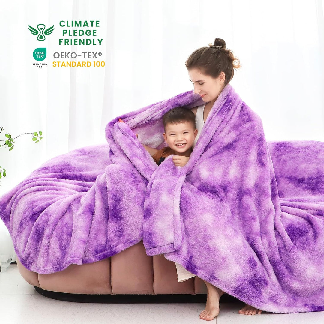 Fleece-Überwurf, gemütlich, weich, leicht, warm, Plüsch, lila, Herbstdecken und Überwürfe, Couch, So