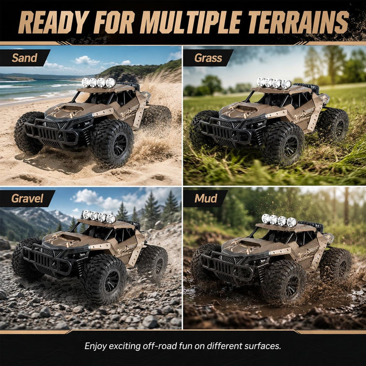 KINSAM Ferngesteuertes Auto für Draussen,1/16 Rc Auto Offroad ab 8 Jahre,Volles Proportional 25 KM/H