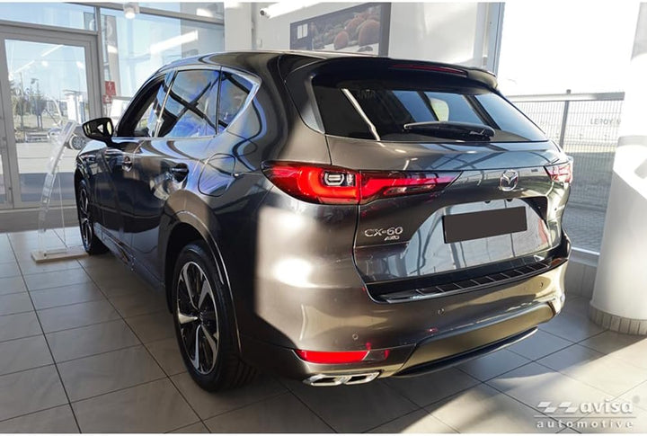Avisa Schwarz Edelstahl Heckstossstangenschutz kompatibel mit Mazda CX-60 (KH_) 2022- &