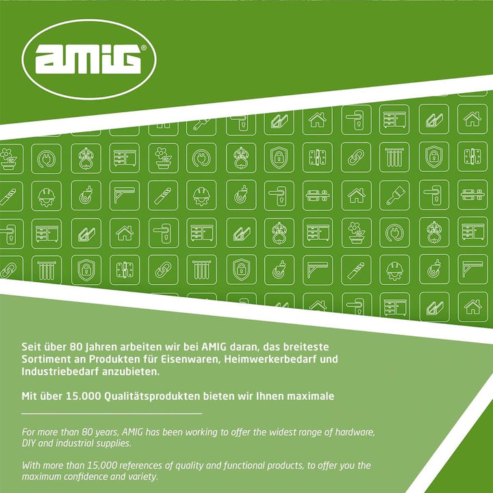 Amig 12372 - Innentür-Briefkasten Modell 6, aus Stahl, Farbe Schwarz, Masse 40 x 36 x 10 cm, DIN-A4-