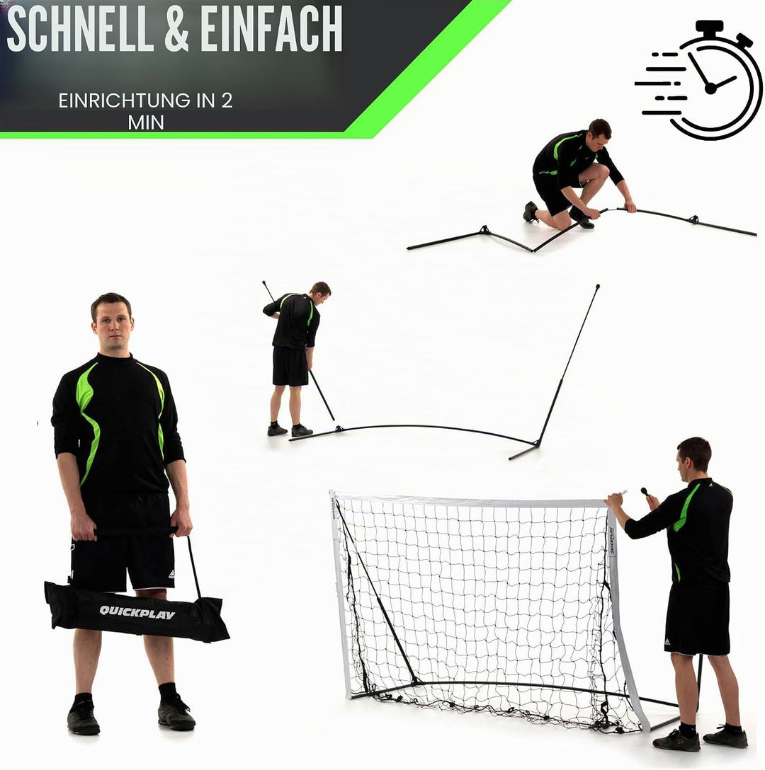 QUICKPLAY Kickster Elite Fussballtore |Super Transportierbar 500 x 200 cm, 500 x 200 cm