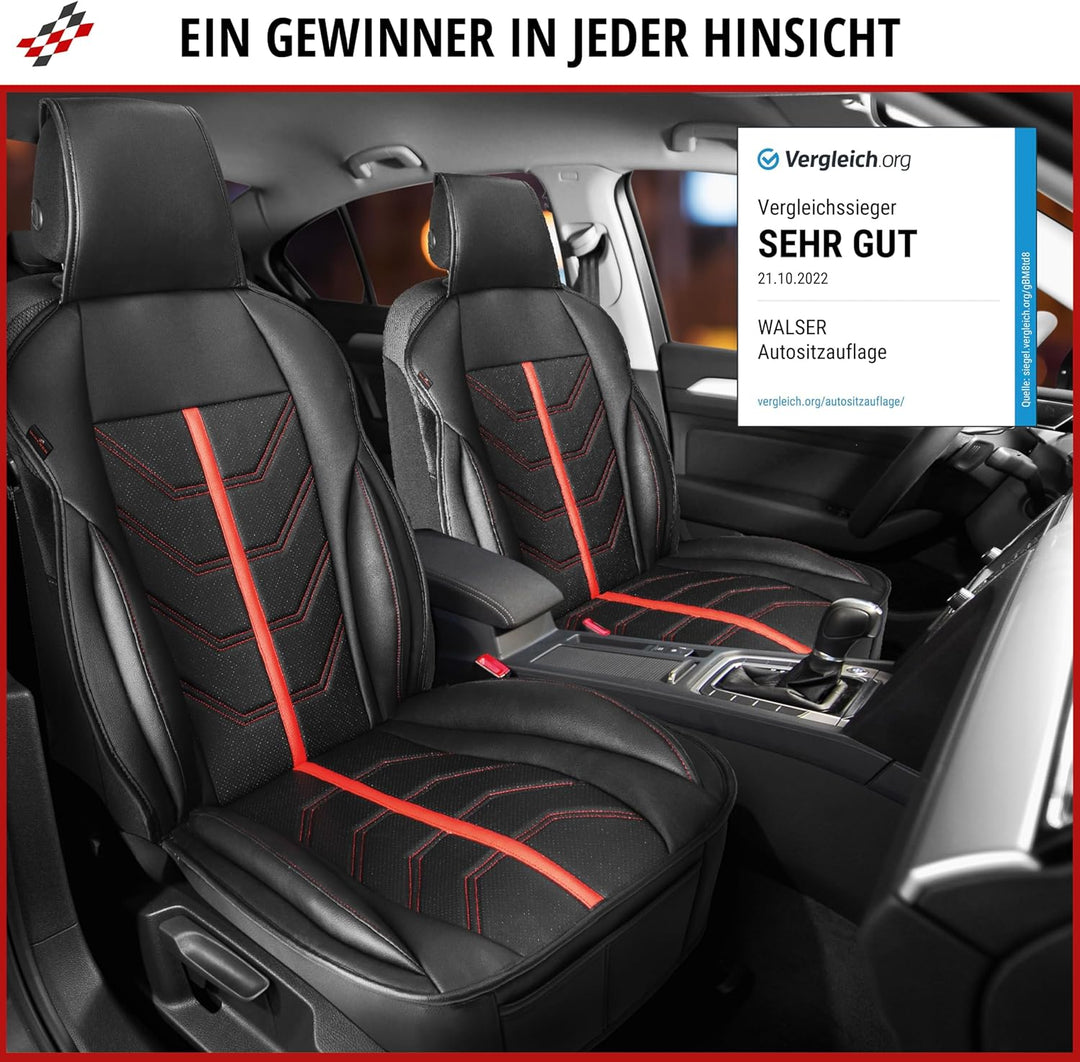 Walser Premium Sitzauflage Auto Kimi, Sitzschoner Auto schwarz, Vergleichssieger* Auto Sitzauflagen,