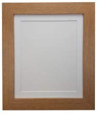 FRAMES BY POST Metro Bilderrahmen, Eiche, mit weissem Passepartout, Kunststoffglas, 76,2 x 61 cm, fü