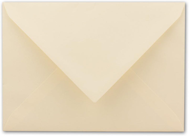 500x Briefumschläge DIN C5-16,2 x 22,9 cm - Creme mit gerippter Struktur - 100 Gramm pro m² - Kuvert