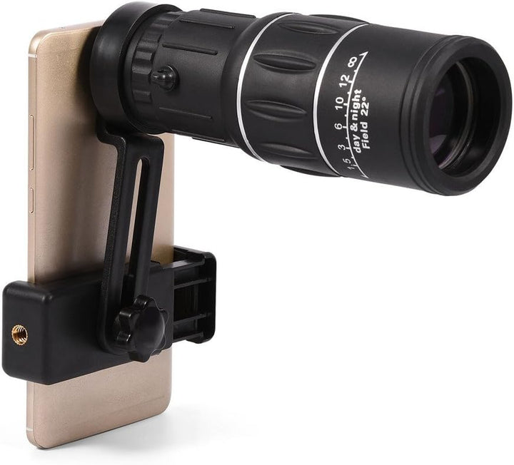 Diyeeni HD Handy Kamera Lens 16X52 Monocular Telescope, Einstellbarer Teleobjektiv Zoom Wasserdicht,