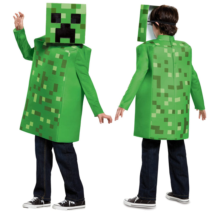 Minecraft Disguise Offizielles Kostüm Kinder Jungen Classic Creeper Kostüm Karneval Kostüm Faschings