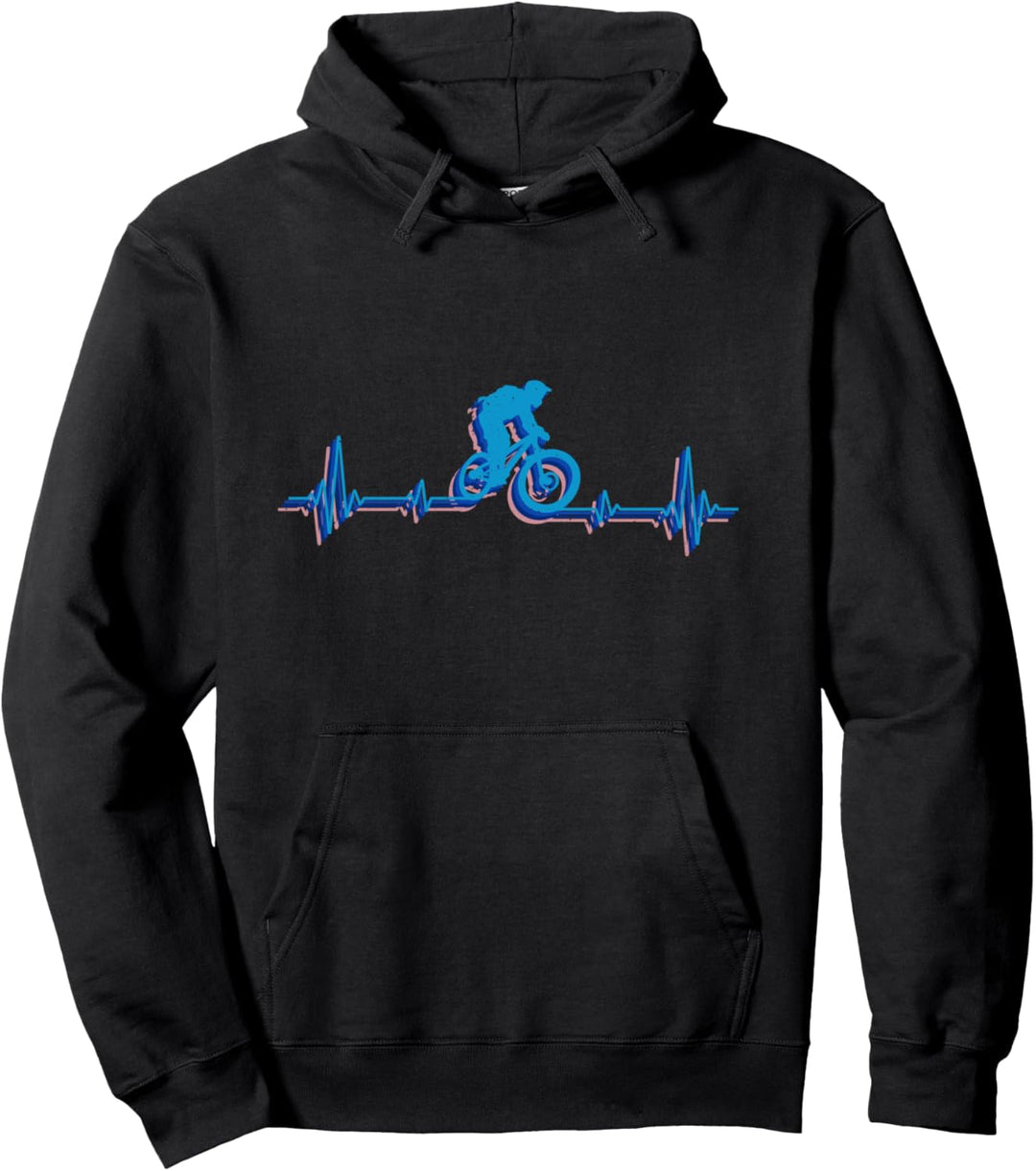 MTB Kleidung Kinder, Erwachsene MTB Geschenk MTB Herzschlag Pullover Hoodie