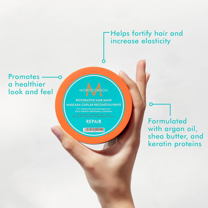 Moroccanoil Stärkende Haarmaske 250 ml (1er Pack) Bundle mit Regenerierendes Shampoo, 250 ml (1er P