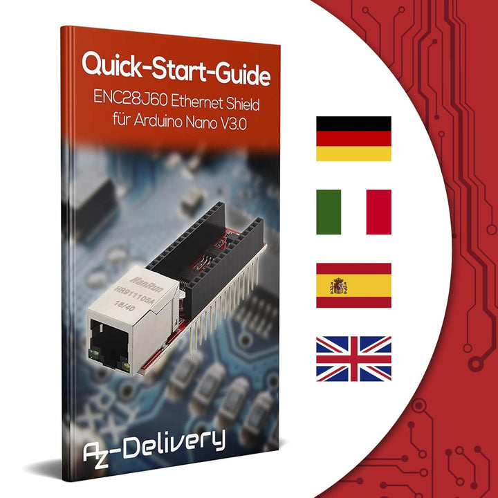 AZDelivery 3 x ENC28J60 Ethernet Shield kompatibel mit Arduino inklusive E-Book!, 3