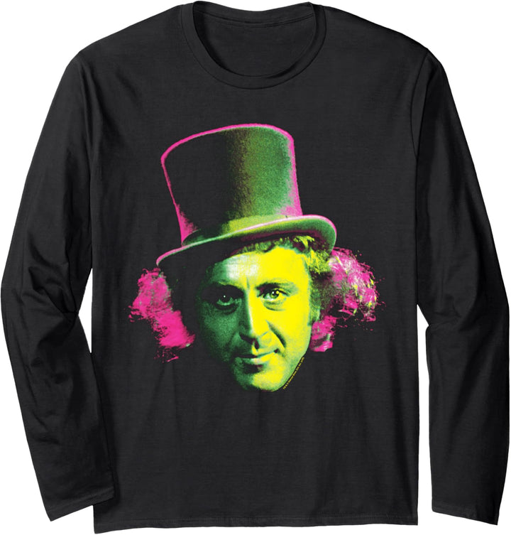 Willy Wonka Face Langarmshirt