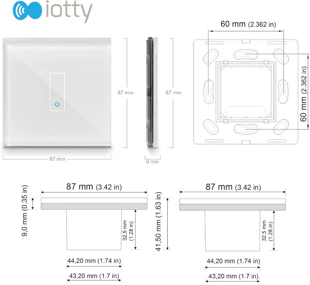 Iotty LSWE21W Wandschalter 2.4GHz