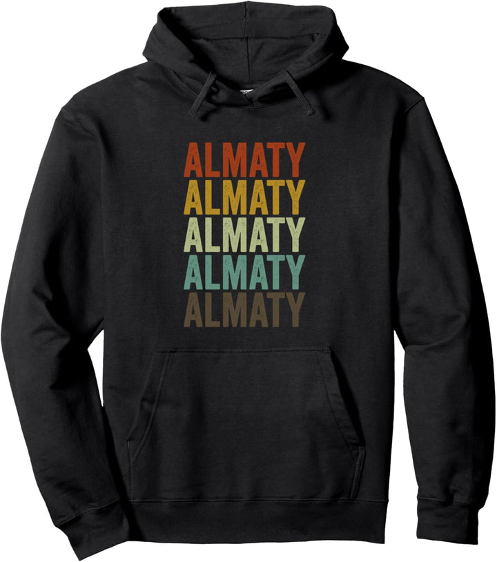 Almaty Kasachstan Retro Vintage Pullover Hoodie