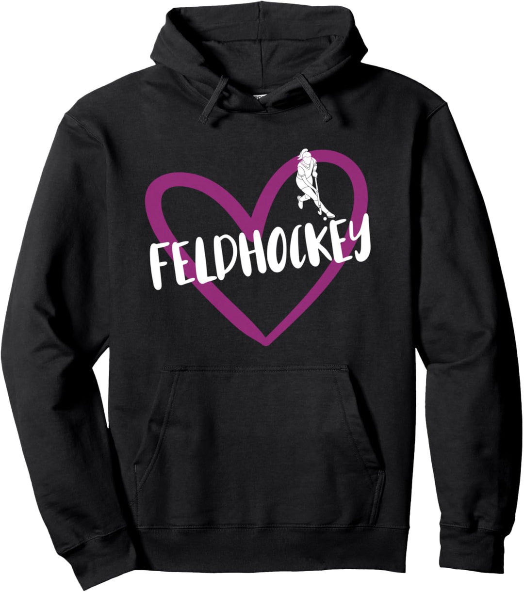 Feldhockey Herz Pullover Hoodie