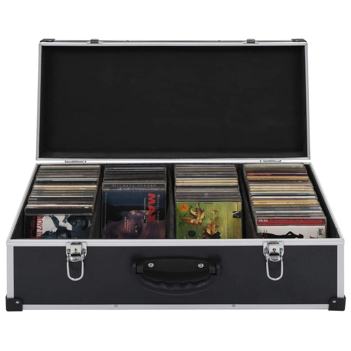Tidyard CD-Koffer Archivierungskoffer für 80 CDs CD-Aufbewahrungsbox Aufbewahrungsplatten Box Alumin