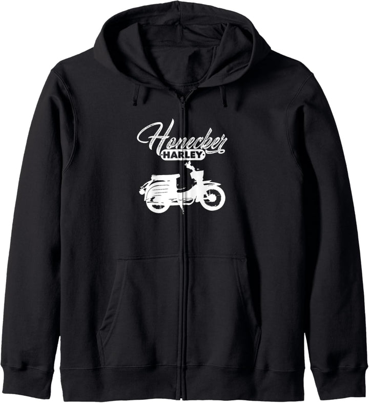 Honecker Oldtimer DDR Moped Simso-Schwalbe Kapuzenjacke