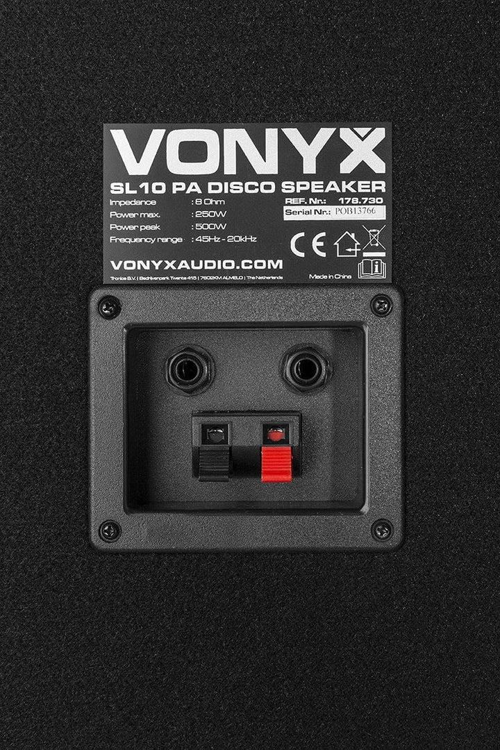 Vonyx PA Lautsprecher Set, Passive Musikboxen, DJ Equipment, 1700 Watt 2X Subwoofer, 2X Topteile, 2X