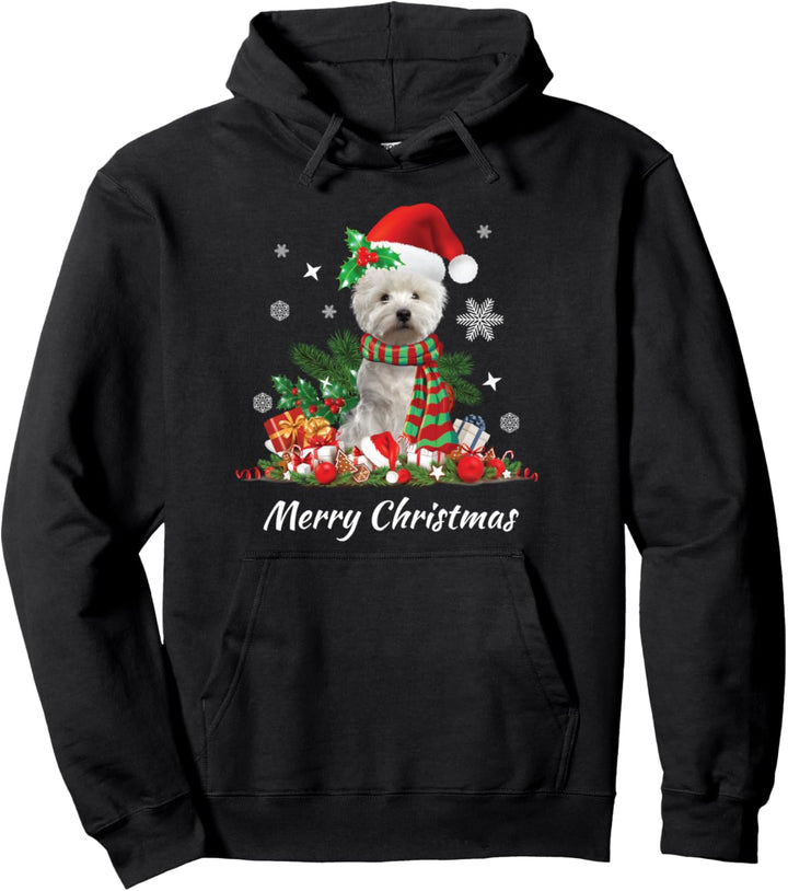 Westie West Highland Terrier Frohe Weihnachten Pullover Hoodie