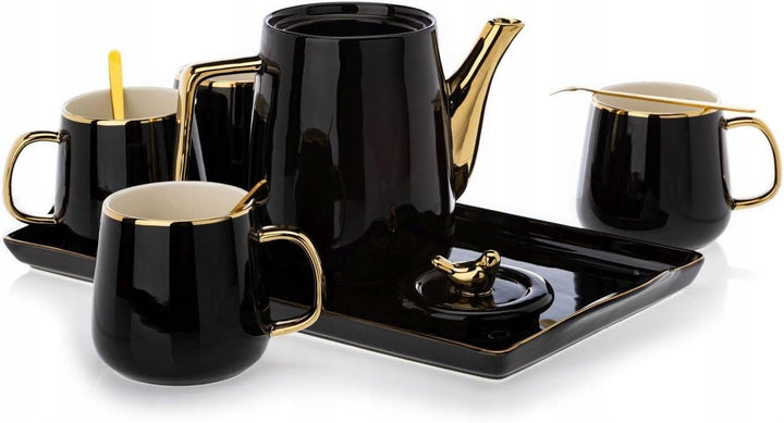 HowHomely Kaffeeservice Porzellan Teeservice 10 Stück - Tee Services Set Kaffeegeschirr für 4 Person
