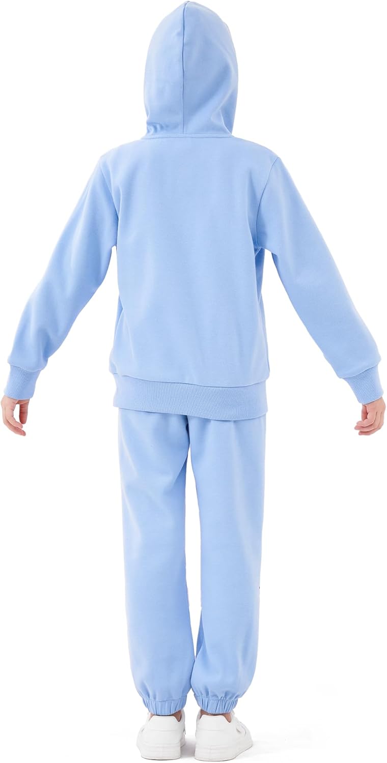 NATUST Kinder Trainingsanzug Jungen Mädchen Sportanzug 130 Blau, 130 Blau