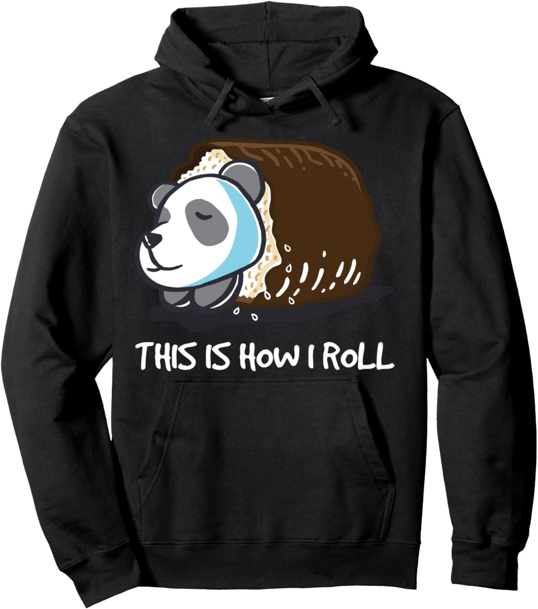 This Is How I Roll Panda Anime Kawaii Sushi Rolle Pandabär Pullover Hoodie