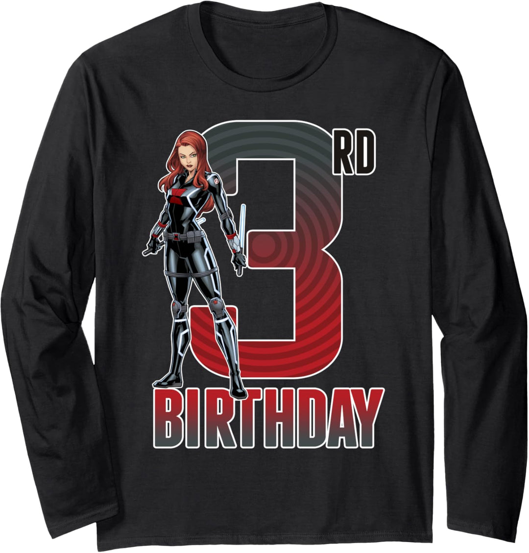 Marvel Black Widow 3rd Birthday Langarmshirt