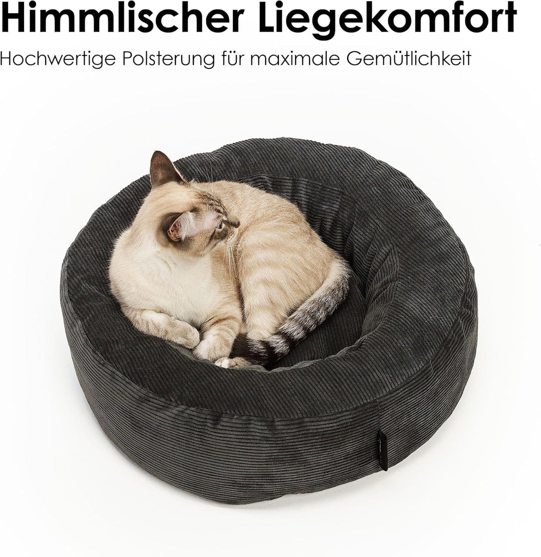 LucyBalu® Nest Katzenbett waschbar für kleine & grosse Katzen | Katzenschlafplatz | Katzenkissen | K