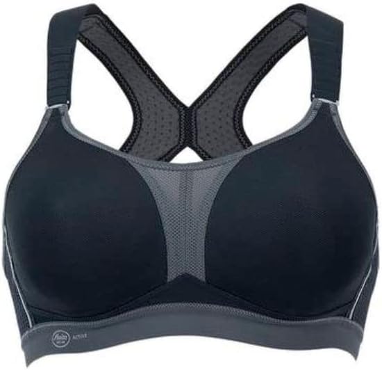 Anita - Dynamix Star Racerback - Damen - Sport BH - atmungsaktiv 80E Schwarz (Schwarz/Anthrazit 445)