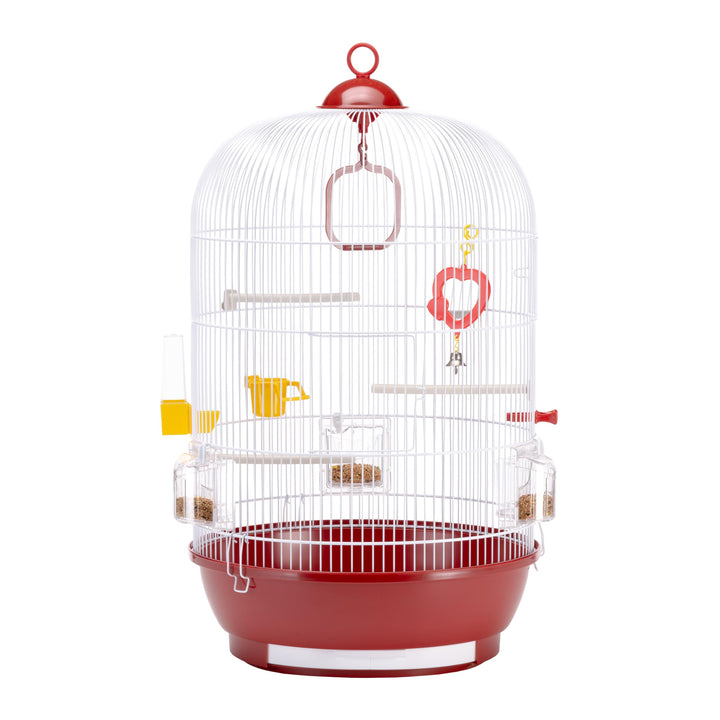 Ferplast Vogelkäfig Kanarienvogel, inkl. Vogelspielzeug, Vogel-Futternapf, Vogel-Sitzstangen, Schwar