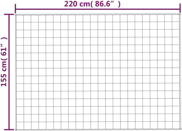 Gewichtsdecke, cremefarben, 155 x 220 cm, 7 kg, Stoff