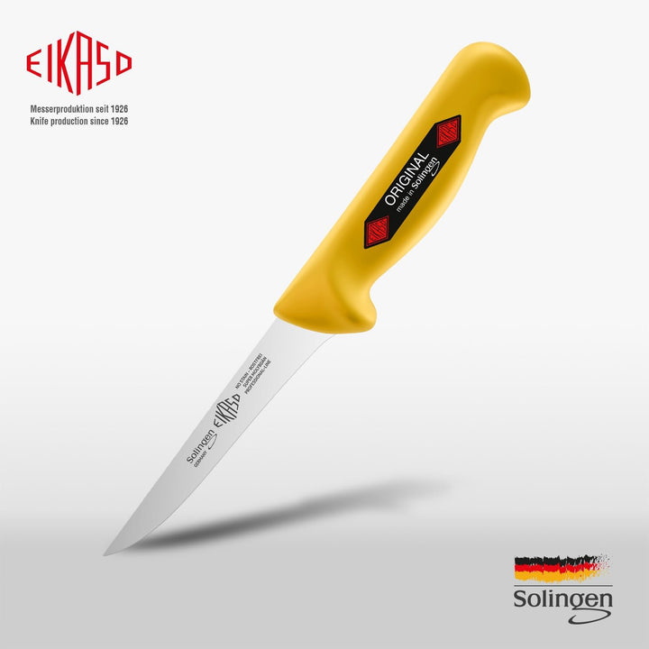 EIKASO Solingen Ausbeinmesser gerade 13cm Klinge steif aus Molybdänstahl 1.4116 Profi Fleischmesser