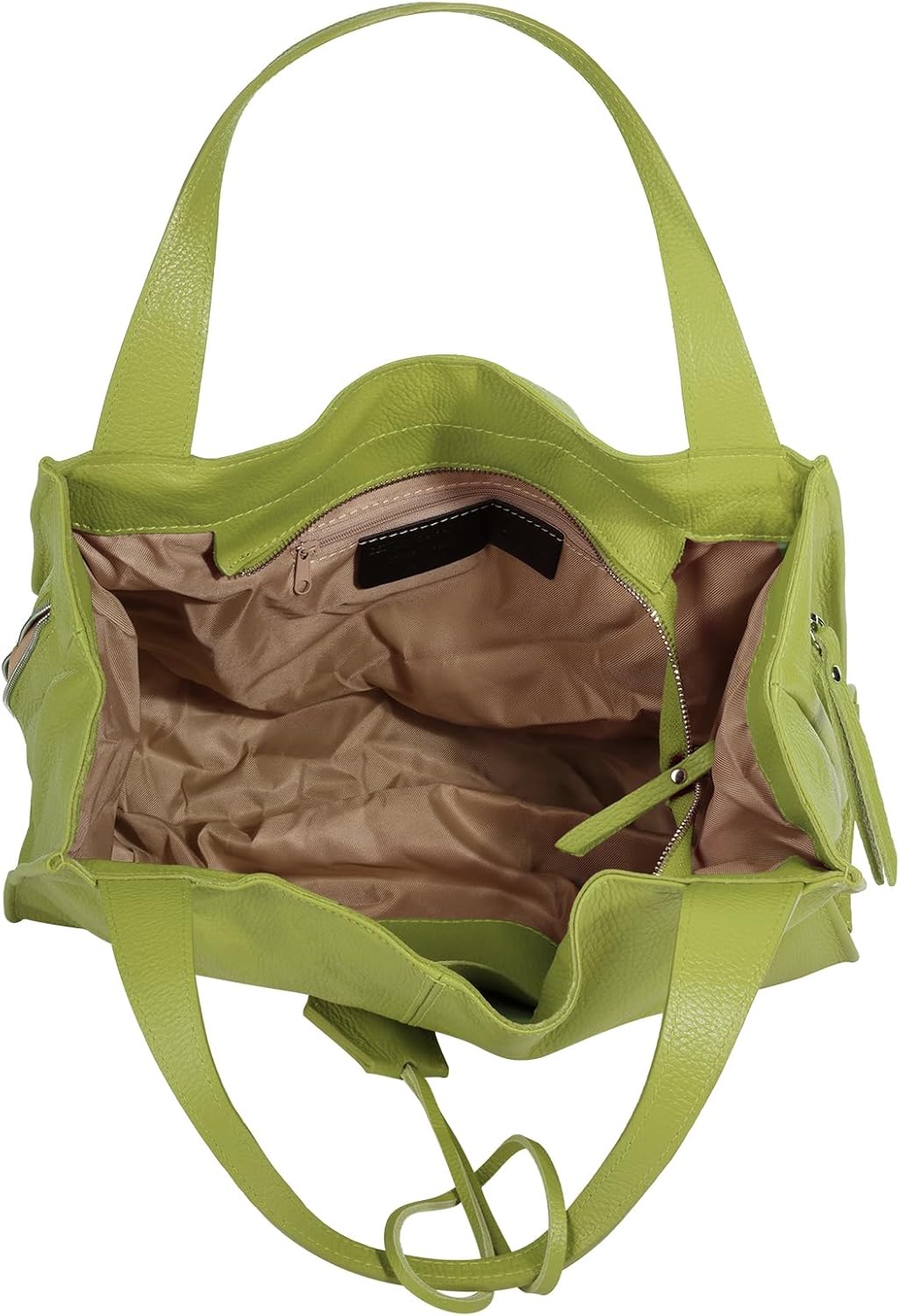 Shopper Echt Leder Damen Made in Italy, Smartphonefach, Ledertasche Damen, Handtasche Echtleder, Umh
