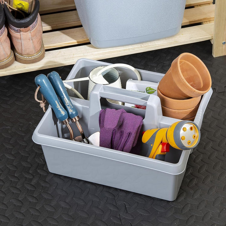 Hummelladen Mehrzweckkorb Organizer 6x Tragbarer Putzmittelkorb 38x32x15 cm Dunkelblau Polypropylen