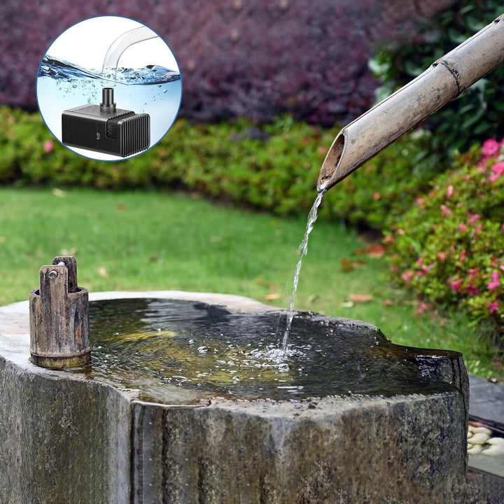 Biling 7.5W Teichpumpe Solar Brunnenpumpe mit Filter, 300 L/H Solarpumpe für Brunnen mit 1,5 m Schla