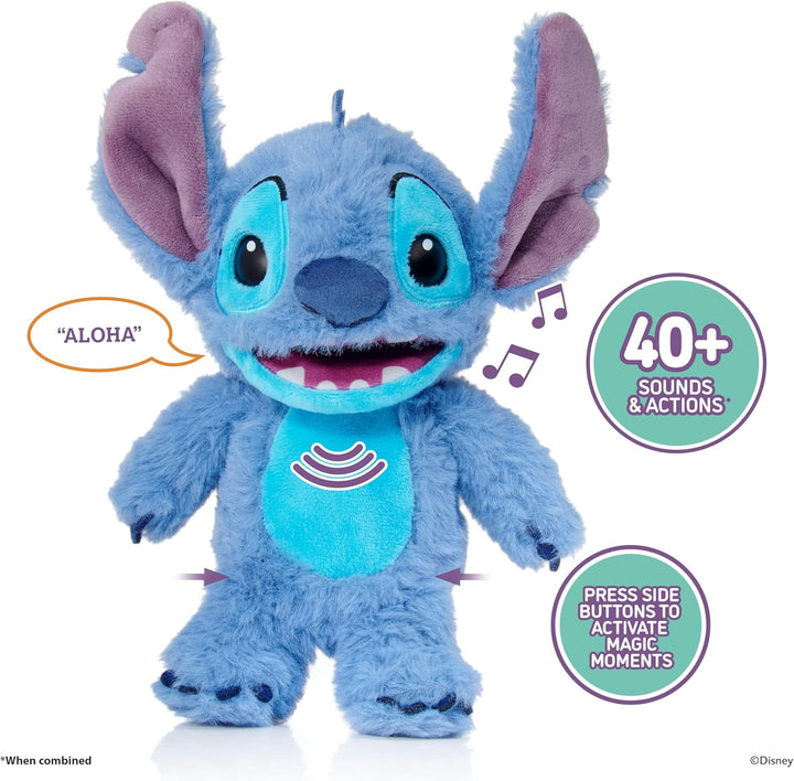 Wow! Stuff Disney Stitch Palm Puppetronic Feature Plüsch, interaktives Plüschtier, sprechendes Plüsc