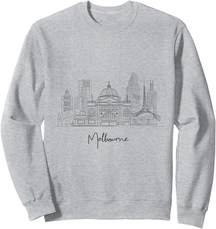 Melbourne Victoria VIC City Skyline Design - B Sweatshirt