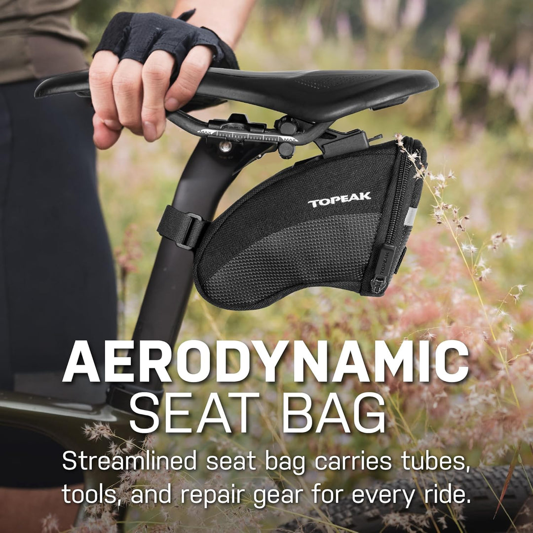 TOPEAK Satteltasche mit Fixer F25 Aero Wedge Pack 17x8x12 cm, 0.66 L Schwarz, 17x8x12 cm, 0.66 L Sch