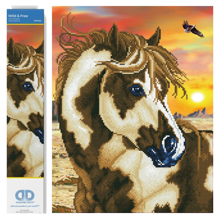 Diamond Dotz DD9-035 Pferd, ca. 35,5 x 45,7 cm gross, Diamond Painting, Malen mit Diamanten, funkeln