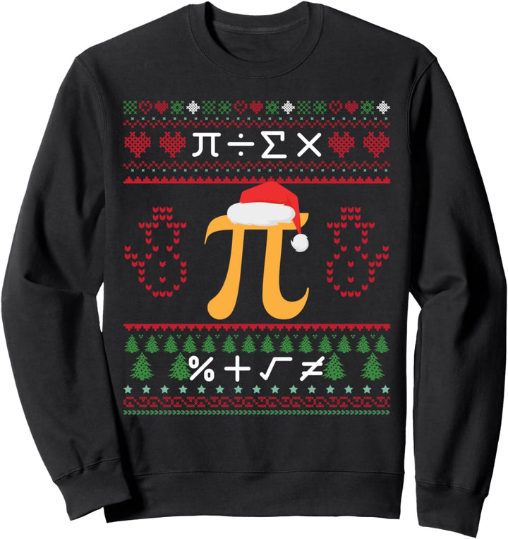 Christmas Math Pi Santa Hat Ugly Xmas Sweater Costume Sweatshirt