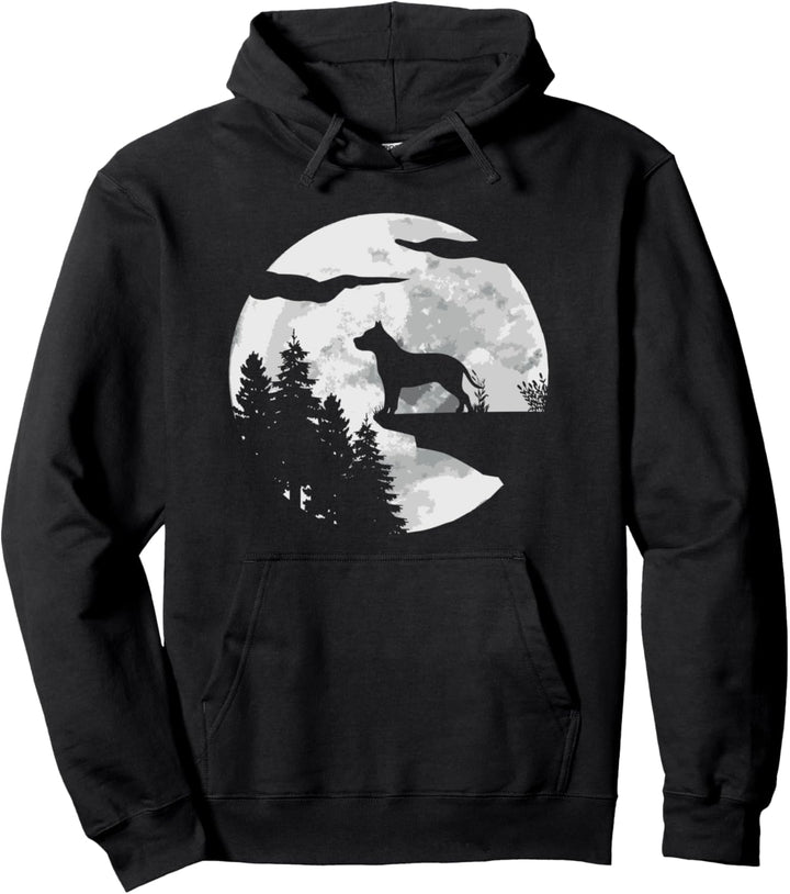Pitbull American Pit Bull Terrier - Vollmond Pitbull Pullover Hoodie