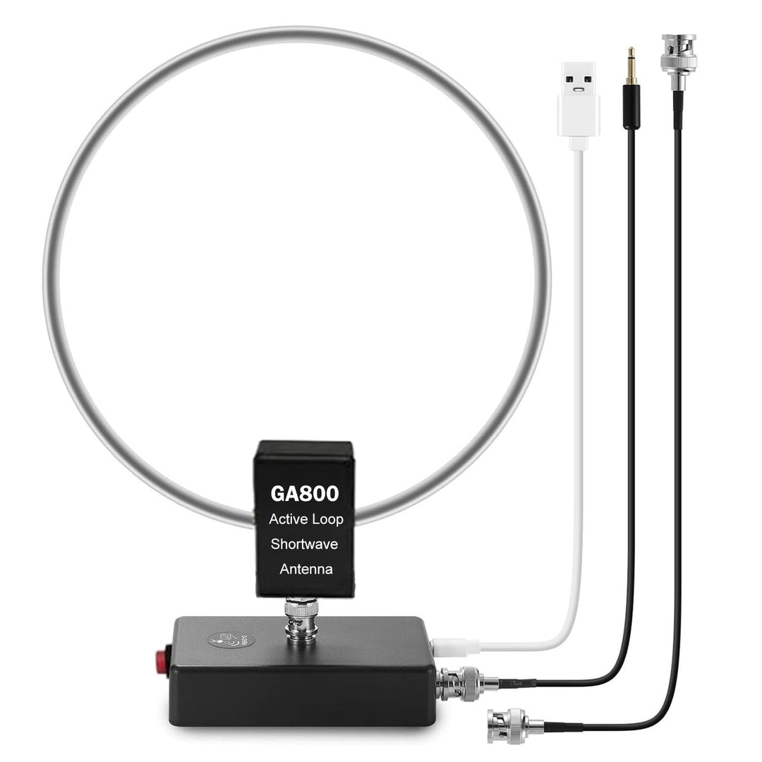 AURSINC GA800 Loop Antenna, Active Shortwave Radio Antenna with BNC Cable 10KHz-159MHz HF for Ham Ra