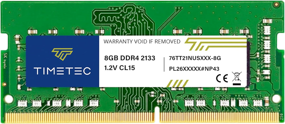 Timetec 8GB DDR4 2133MHz PC4-17000 Non-ECC Unbuffered 1.2V CL15 1Rx8 Single Rank 260 Pin SODIMM Lapt