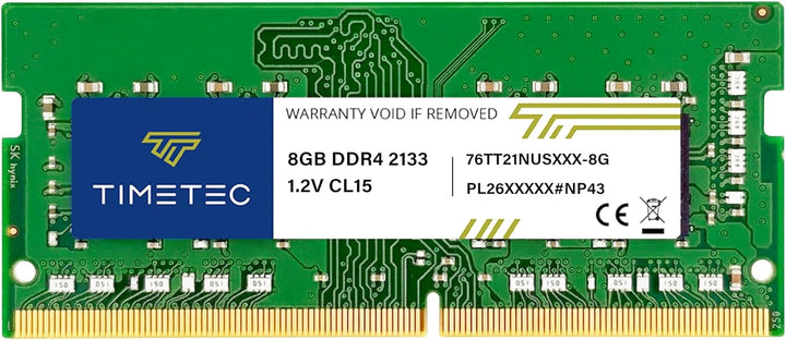 Timetec 8GB DDR4 2133MHz PC4-17000 Non-ECC Unbuffered 1.2V CL15 1Rx8 Single Rank 260 Pin SODIMM Lapt