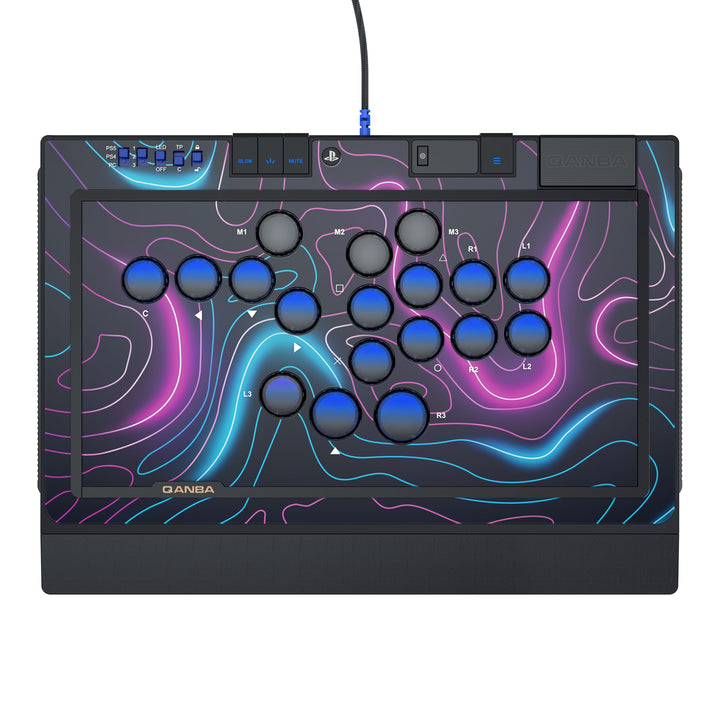 Qanba Sapphire S1 Leverless Arcade Controller Joystick for PlayStation 5 and PlayStation 4 and PC (F