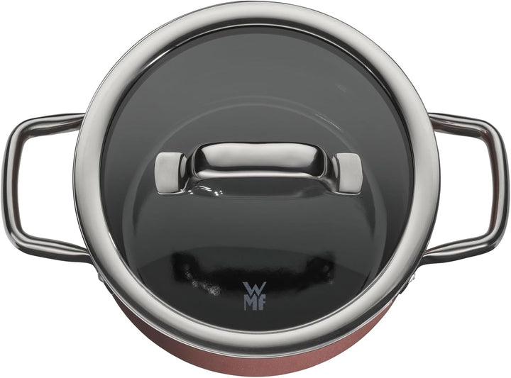 WMF Fusiontec Mineral Kochtopf klein 16 cm, Glasdeckel, Fleischtopf Induktion 1,3l, High-Tech Kerami
